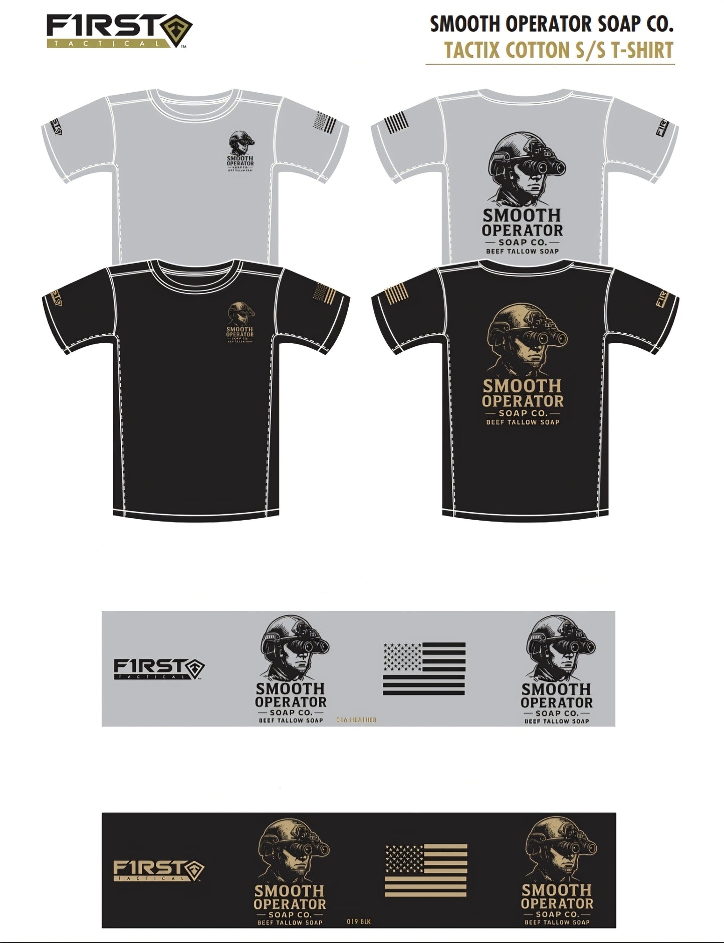 Pre-Order* Smooth Operator Soap x First Tactical T-shirt